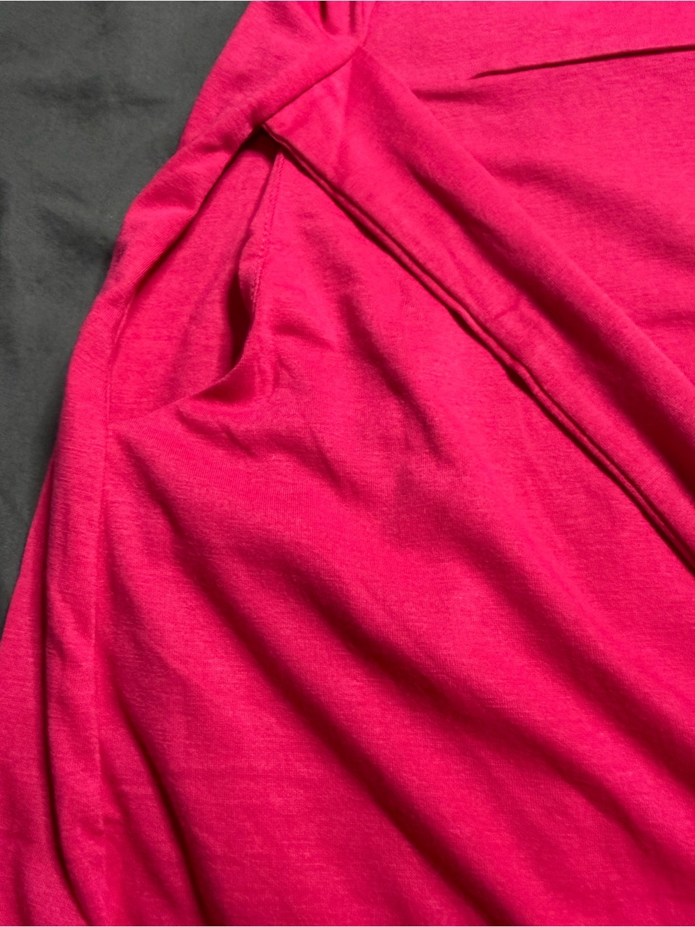 Relaxed Tie-Waist Midi Dress in Bright Pink - Picture 3 of 4